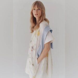 Anthropologie The Swan Gossip Emmy Short-Sleeve Swing Mini Dress